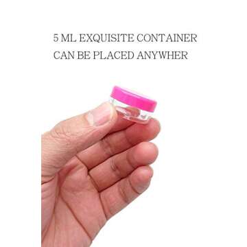 44 Pcs Plastic Pot Jars for Cosmetics and Samples