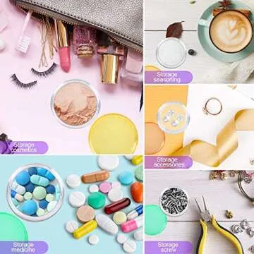 44 Pcs Plastic Pot Jars for Cosmetics and Samples