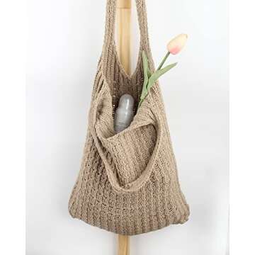 Stylish ENBEI Handmade Crochet Tote Bag for Women