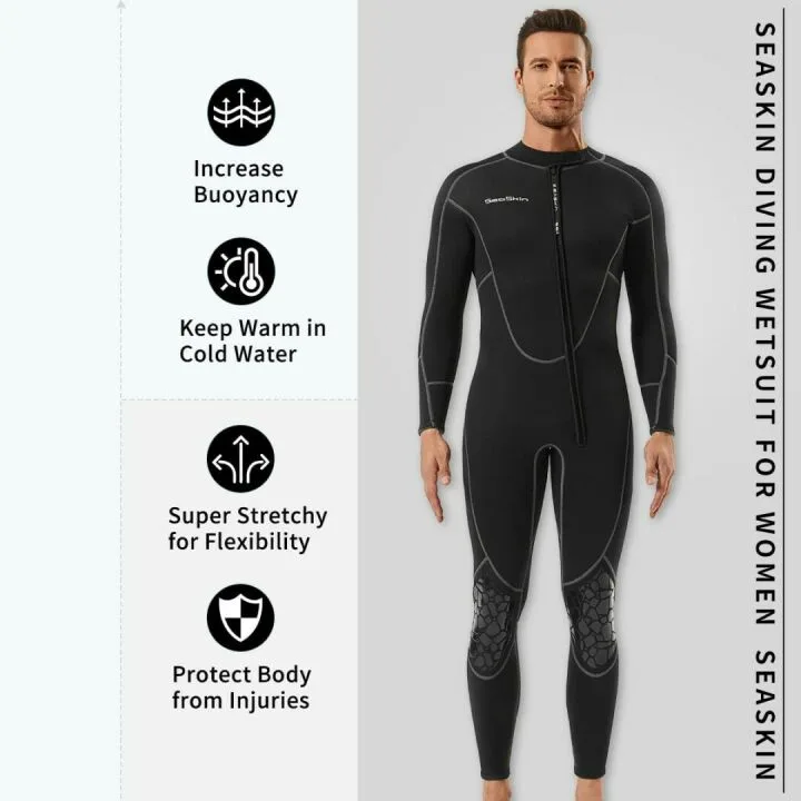 Seaskin 3mm Shorty Wetsuit for Diving and Surfing