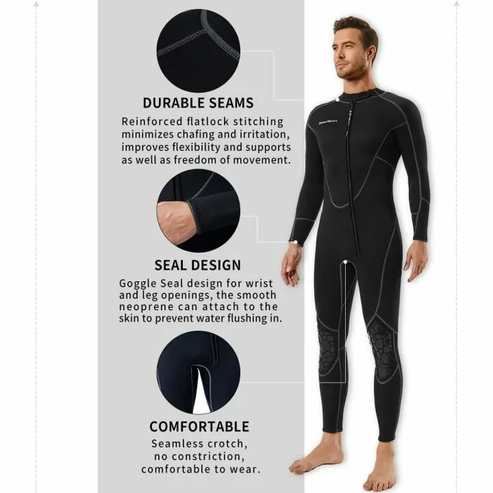 Seaskin 3mm Shorty Wetsuit for Diving and Surfing