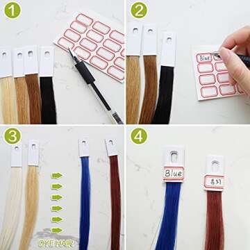 Felek Human Hair Color Ring 30 Pcs Testing Swatches