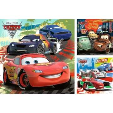 Ravensburger Disney Cars: Worldwide Racing Fun - 3 x 49-Piece Jigsaw Puzzle | Unique Pieces | Anti-Glare Surface | for Kids