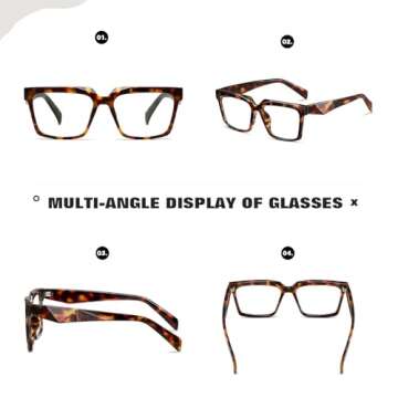 TIANYESY Blue Light Glasses - Stylish and Protective for Work and Gaming