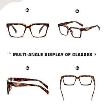 TIANYESY Blue Light Glasses - Stylish and Protective for Work and Gaming