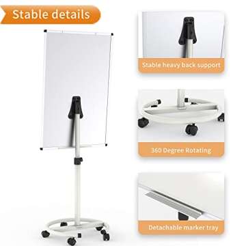 VIZ-PRO ECO Magnetic Mobile Whiteboard for Office & Classroom