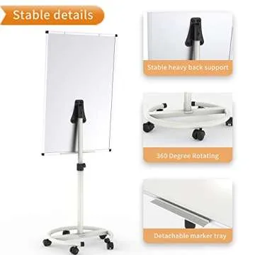 VIZ-PRO ECO Magnetic Mobile Whiteboard for Office & Classroom