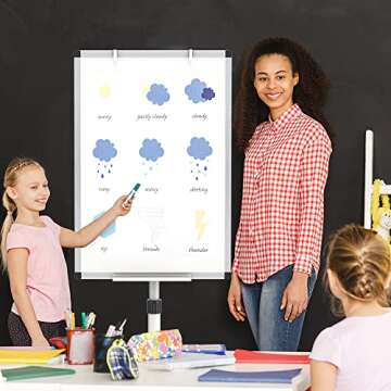 VIZ-PRO ECO Magnetic Mobile Whiteboard for Office & Classroom