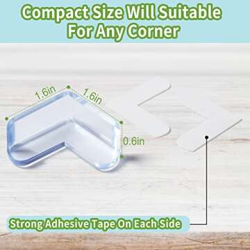 12 Pack Corner Protector for Baby: Baby Proofing Safety Corner Clear Furniture Tablet Corner Protect...