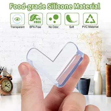 12 Pack Corner Protector for Baby: Baby Proofing Safety Corner Clear Furniture Tablet Corner Protection| Protectors Guards, Baby Proof Bumper & Cushion to Cover Sharp Furniture & Table Edges(L Shape)