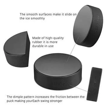 Overmont Ice Hockey Pucks Practice Hockey Pucks Sports Fan Hockey Pucks Ice Hockey Balls 3PCS