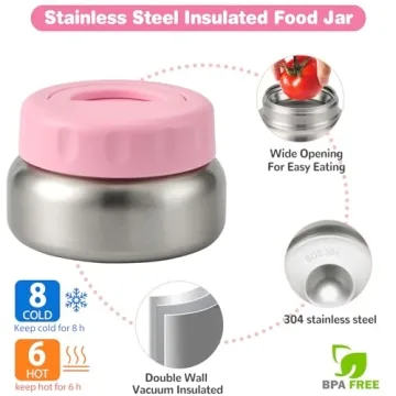 Bento Lunch Box with Insulated Soup Thermo for Kids