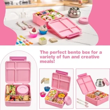 Bento Lunch Box with Insulated Soup Thermo for Kids