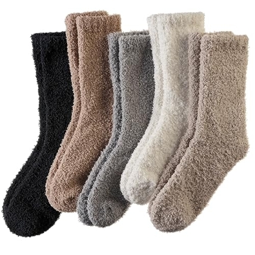 AMENLAN Women's Ultra Soft Fuzzy Slipper Socks - Cozy Winter Warmth