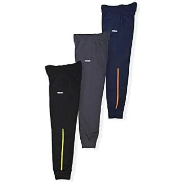 Hind Boys Sweatpants 3-Pack – Athletic Fleece and Tricot Jogger Pants with Pockets, Casual & Sportswear, Comfortable Youth Sweatpants for Everyday Wear, Activewear for Running, Gym, or Lounging
