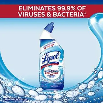 Lysol Bleach Free Hydrogen Peroxide Toilet Bowl Cleaner, Fresh, 24 oz (Pack of 4)