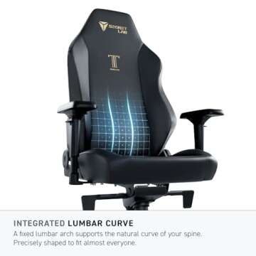 Secretlab Titan Evo Lite in BLACK3 SoftWeave Gaming Chair - Reclining - Ergonomic & Heavy Duty Computer Chair with 4D Armrests & Lumbar Support - Black