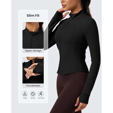 QUEENIEKE Cropped Women’s Workout Jacket - Slim Fit Running Wear