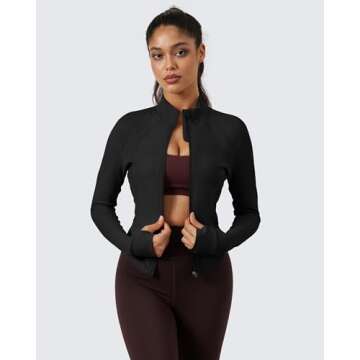 QUEENIEKE Cropped Women’s Workout Jacket - Slim Fit Running Wear