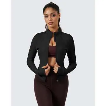 QUEENIEKE Cropped Women’s Workout Jacket - Slim Fit Running Wear