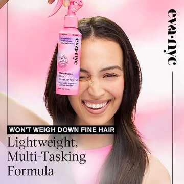 Eva NYC Mane Magic 10-in-1 Hair Primer for Fine Hair: Heat Protectant, Strengthening & Nourishing St...