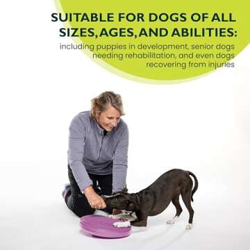 FitPaws Dog Balance Disc, Razzleberry | Dog Exercise Equipment | Workout Tool for Strength, Core, Stability & Rehabilitation 14”