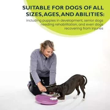FitPaws Dog Balance Disc, Razzleberry | Dog Exercise Equipment | Workout Tool for Strength, Core, Stability & Rehabilitation 14”