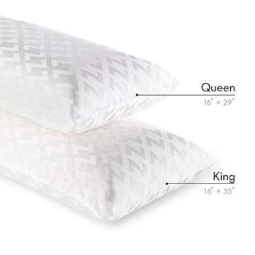 Z ZONED GEL DOUGH Gel-Infused Memory Foam Bed Pillow - 5-year Warranty - Queen - High Loft