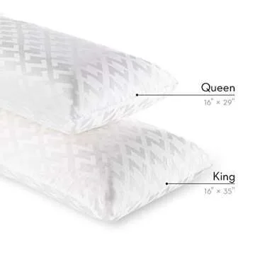 Z ZONED GEL DOUGH Gel-Infused Memory Foam Bed Pillow - 5-year Warranty - Queen - High Loft