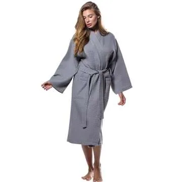 Turquaz Waffle Kimono Bathrobe for All - Mother's Day Gift