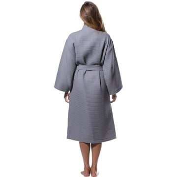 Turquaz Waffle Kimono Bathrobe for All - Mother's Day Gift