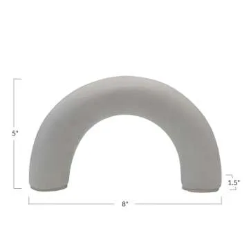 Creative Co-Op Contemporary Marble Accent Arch Decor Décor, White