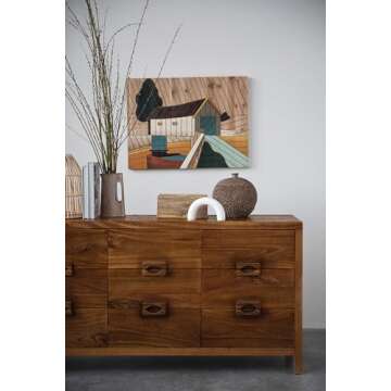 Creative Co-Op Contemporary Marble Accent Arch Decor Décor, White