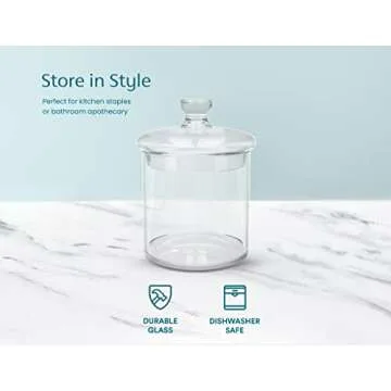 KooK Apothecary Jars - Elegant Storage Set of 2