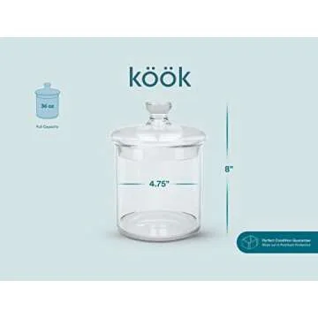 KooK Apothecary Jars - Elegant Storage Set of 2