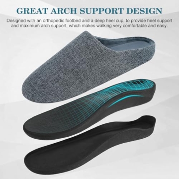 ERGOfoot Arch Support Slippers for Plantar Fasciitis Relief