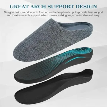 ERGOfoot Arch Support Slippers for Plantar Fasciitis Relief