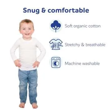 Fun and Function Sens-ational Hip Hugging Tee - Long Sleeve Compression Shirt for Boys & Girls - Sensory Compression Shirt for Kids & Teens - Navy - X-Small