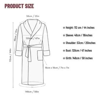 Coastal Striped Bathrobe Hooded Robe, Vintage Aesthetic 100% Cotton Robe, Unisex Luxury Soft Ultra Absorbent Spa Bath Robe (US, Alpha, Large, Regular, Regular, Green)
