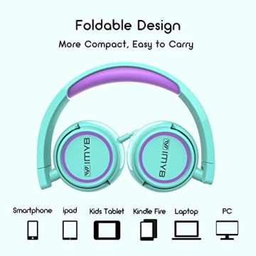 IMYB Kids Headphones: Durable, Tangle-Free & Comfortable