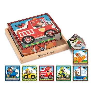 Melissa & Doug Vehicles Cube Puzzle - Fun & Educational