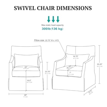 Elegant Martha Stewart London Swivel Chair for Home