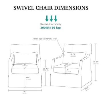 Elegant Martha Stewart London Swivel Chair for Home