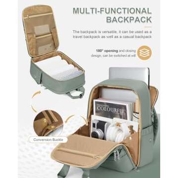 Travel Backpack Carry on Flight Approved Personal Item Travel Bag Small Travel Backpack for Women Laptop Backpack Teacher Work Backpack Carry on Backpack Personal Item Backpack Neoprene Backpack