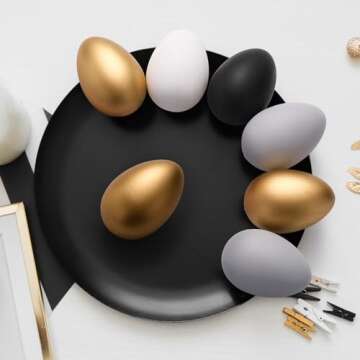 Gejoy 24 Pcs Easter Speckled Eggs Neutral Plastic Fake Chicken Eggs 2.36 Inch Neutral Easter Decor Pastel Bowl Vase Fillers Spring Decorations for Home Table DIY Craft (Minimal)