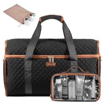 LOVEVOOK Stylish Travel Duffle Bag - Chic Carry On for Women