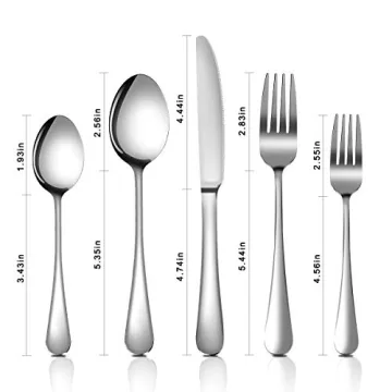 MASSUGAR 20-Piece Stainless Steel Silverware Set Service for 4