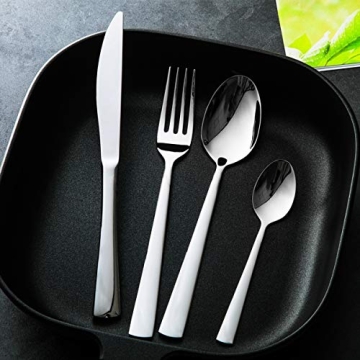 MASSUGAR 20-Piece Stainless Steel Silverware Set Service for 4