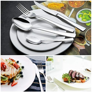 MASSUGAR 20-Piece Stainless Steel Silverware Set Service for 4