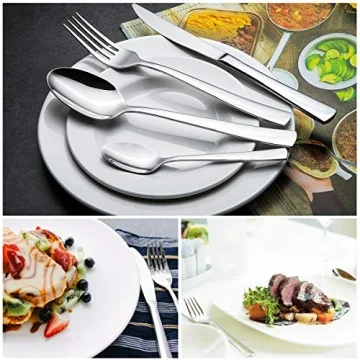 MASSUGAR 20-Piece Stainless Steel Silverware Set Service for 4